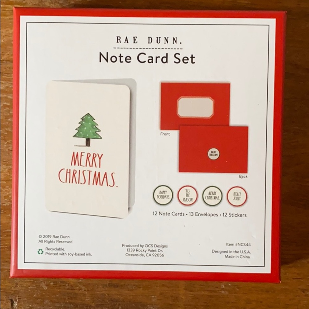Rae Dun Christmas Note card set - Picture 2 of 2
